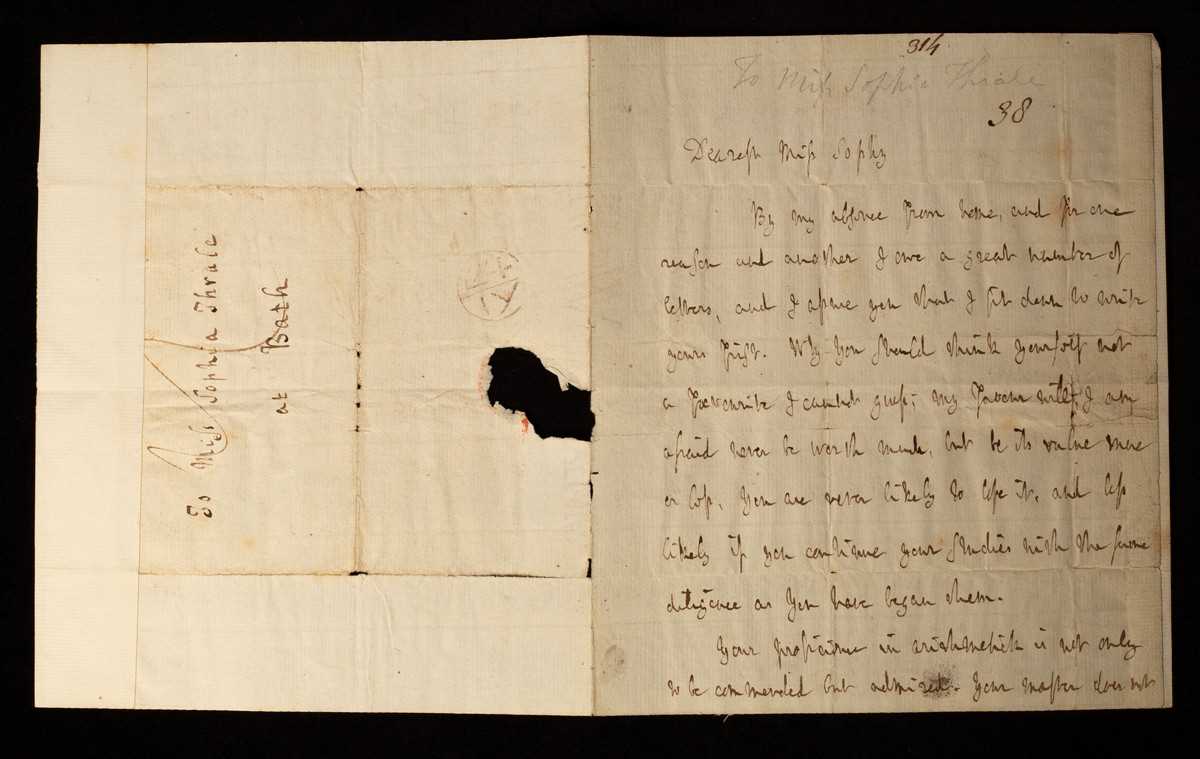 Lot 486 - Samuel Johnson (1709-1784) Author and lexicographer Autograph Letter Signed to Sophia Thrale (1771-1824)