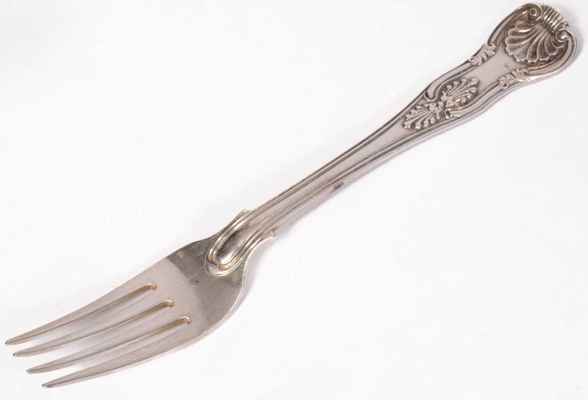 Lot 2 - A matched set of silver Kings pattern flatware,...