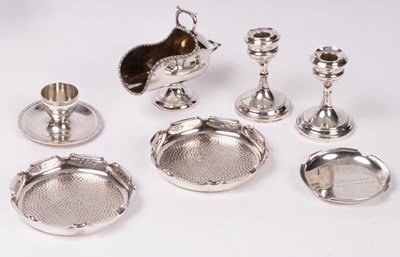 Lot 13 - A silver ashtray engraved 'To the Vikings from...