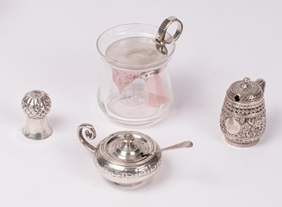 Lot 15 - A Victorian silver mustard pot, Crichton,...