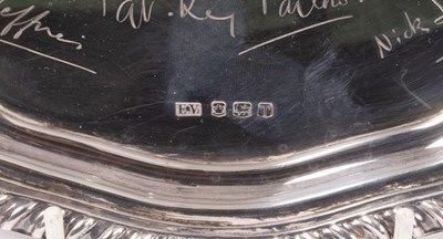 Lot 26 - Regimental Interest, a silver salver, EV,...