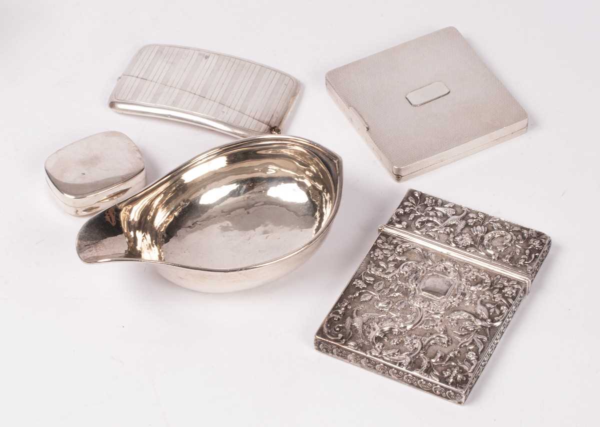 Lot 40 - A William IV silver card case, Joseph Willmore,...