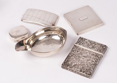 Lot 40 - A William IV silver card case, Joseph Willmore,...