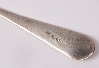 Lot 43 - Three Scottish silver mustard spoons, maker...