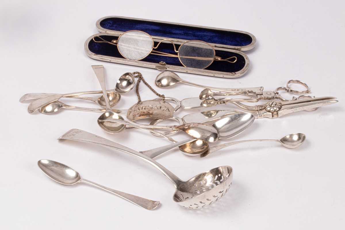 Lot 44 - A quantity of Georgian and later silver...