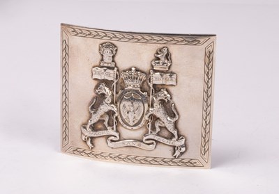 Lot 47 - A Scottish silver buckle, Edinburgh 1937, of...