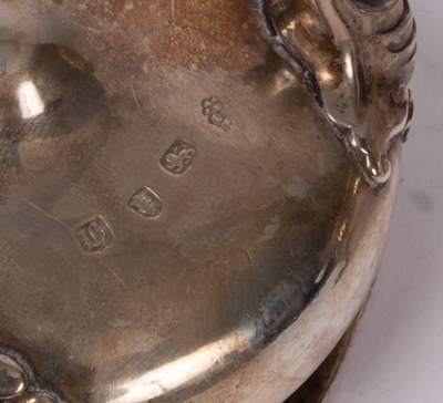 Lot 56 - A near pair of George III silver cauldron...