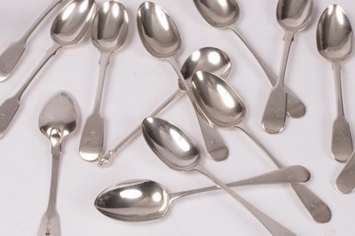 Lot 62 - A set of six Scottish silver teaspoons, JM,...
