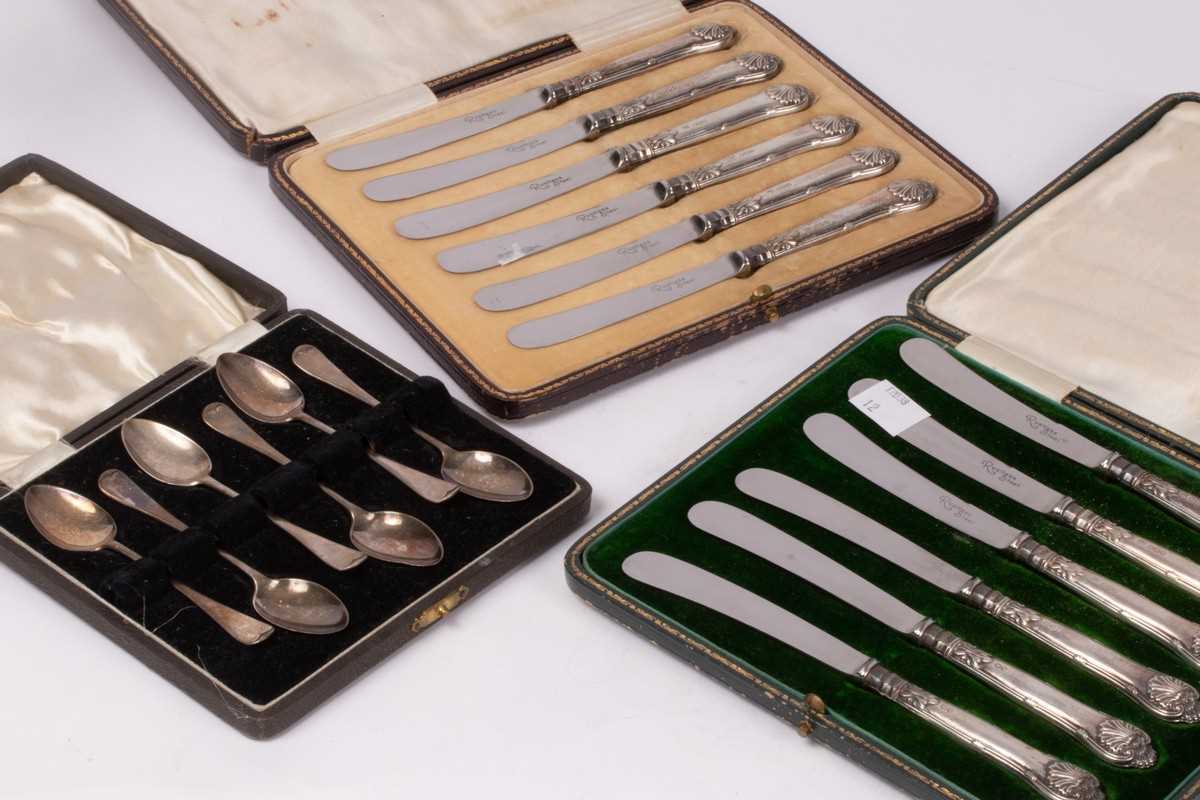 Lot 75 - A set of six old English pattern silver...