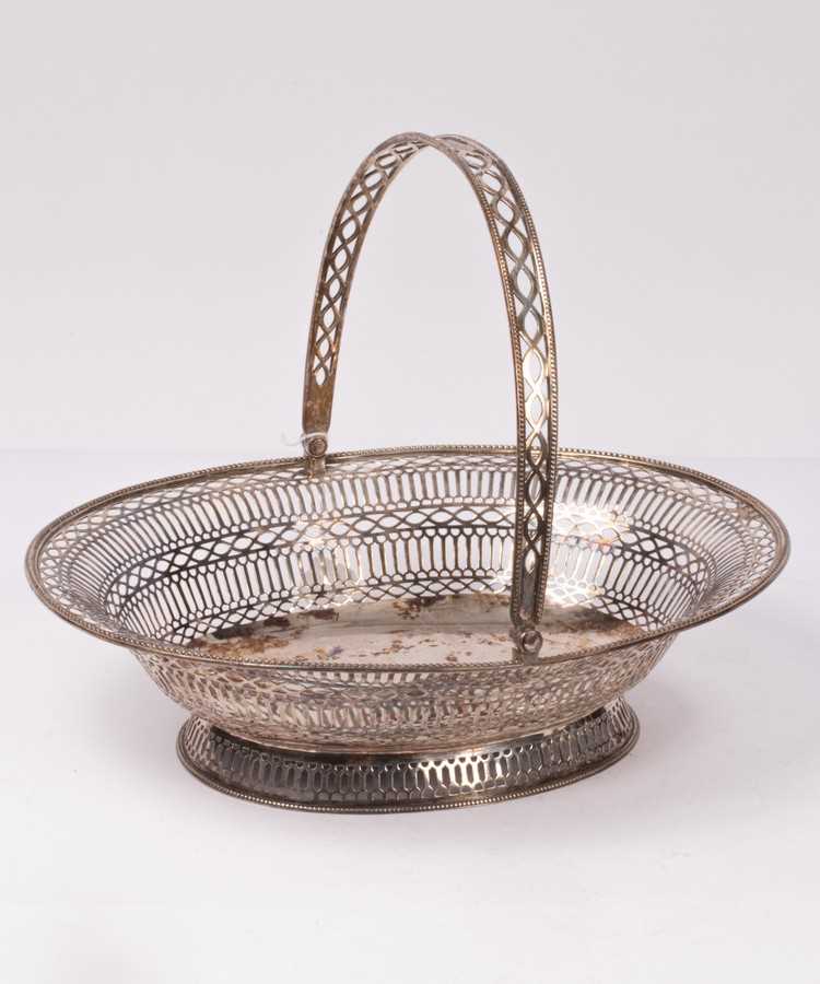 Lot 79 - A George III silver basket, Philip Freeman,...