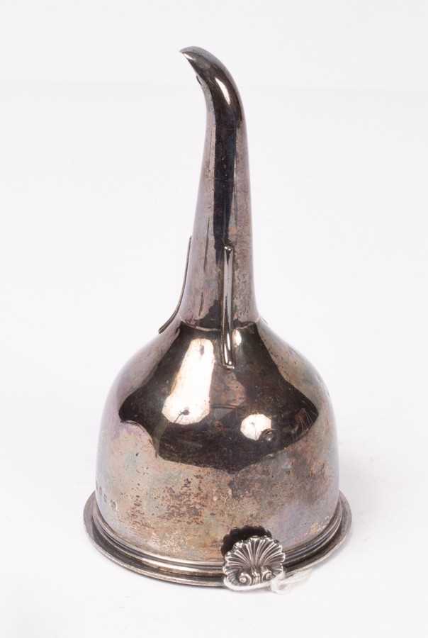 Lot 84 - A George III silver wine funnel, Emes &...