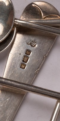 Lot 85 - A pair of 18th Century silver toy spoons,...