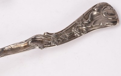 Lot 90 - A Dutch silver soup ladle, the handle...