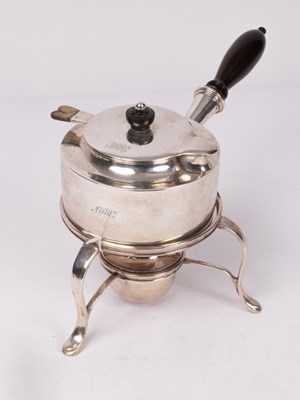 Lot 97 - An Anglo-Indian silver curry pan and cover,...