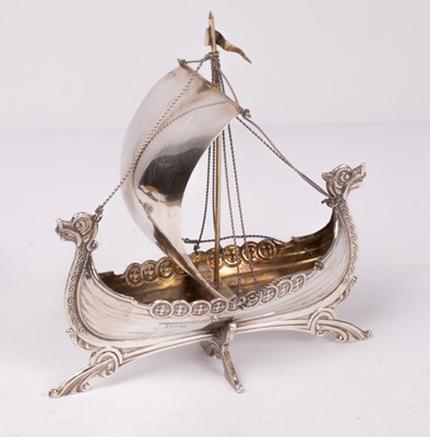 Lot 98 - A Norwegian .830 standard silver model of a...