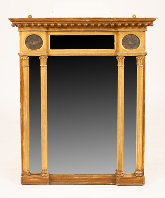 Lot 641 - A Regency overmantel mirror with ball studded...