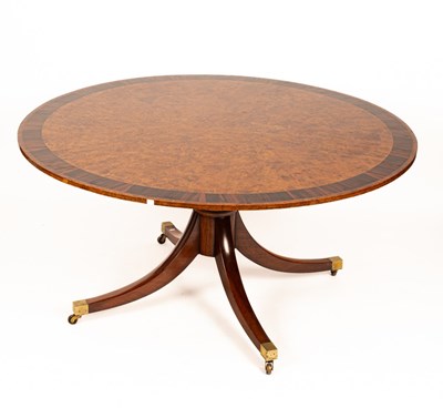 Lot 655 - A Regency style burr walnut and rosewood...