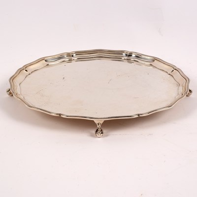 Lot 53 - A silver salver, Barker Bros., Birmingham 1937,...
