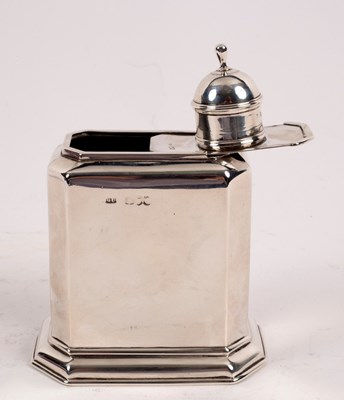 Lot 62 - A Queen Anne style silver tea caddy, George...