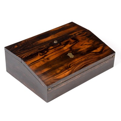 Lot 725 - A Victorian coromandel writing slope, the fall...