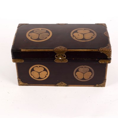 Lot 741 - A 19th Century Japanese brown lacquered box...