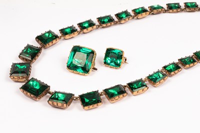 Lot 3 - A 19th Century gilt metal and green paste...