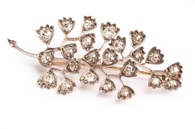 Lot 8 - A late 19th Century diamond set spray brooch,...