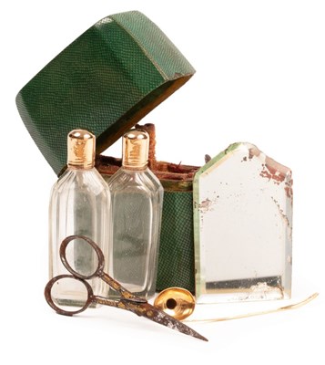 Lot 71 - A George III shagreen cased necessaire, of...