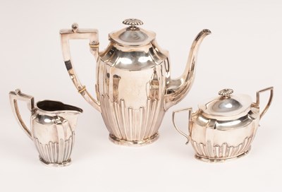 Lot 82 - A Danish 835 standard silver three-piece...