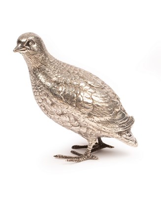 Lot 94 - A silver figure of a partridge, Edward Barnard...