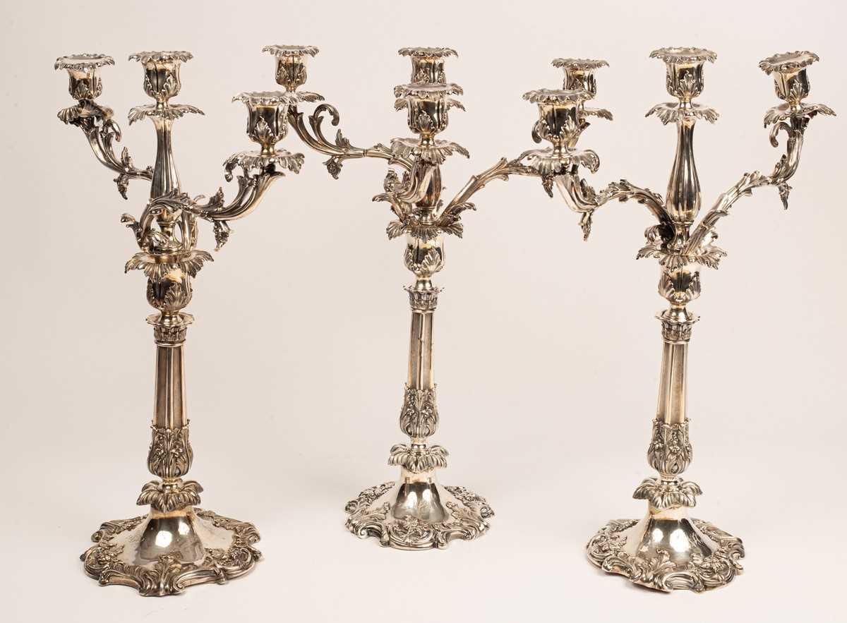 Lot 103 - A set of three early Victorian silver table...