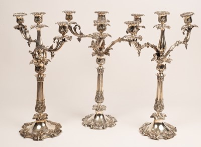 Lot 103 - A set of three early Victorian silver table...
