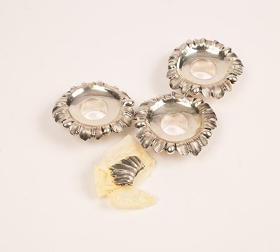 Lot 103 - A set of three early Victorian silver table...