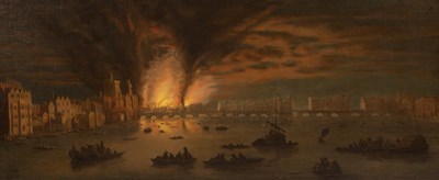 Lot 340 - English School, late 17th Century/The Burning...