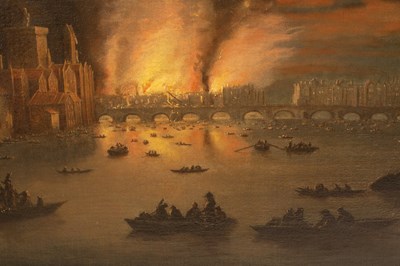 Lot 340 - English School, late 17th Century/The Burning...