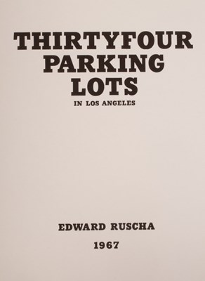 Lot 27 - Edward Ruscha (born 1937) Thirty-Four Parking...