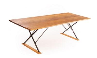 Lot 80 - Rose Uniacke, a draper's table, the oak panel...