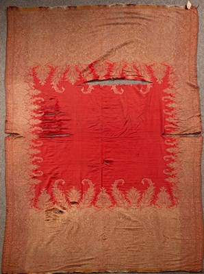 Lot 850 - A Kashmir paisley shawl, North India, the...