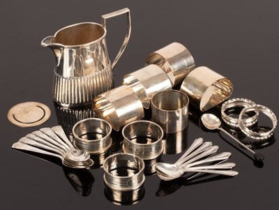 Lot 14 - Four silver napkin rings, AH, Birmingham 1908,...