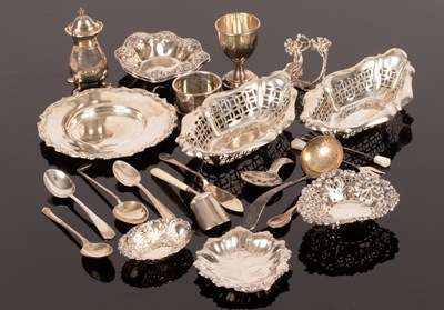 Lot 16 - A pair of silver sweetmeat dishes, JR...