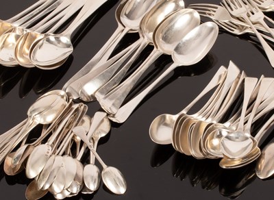 Lot 59 - A quantity of silver flatware in Old English...