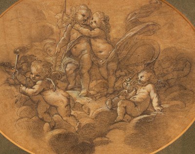 Lot 302 - 19th Century School/Putti in...