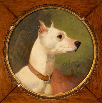Lot 831 - English School, 19th Century/Terrier/oil on...