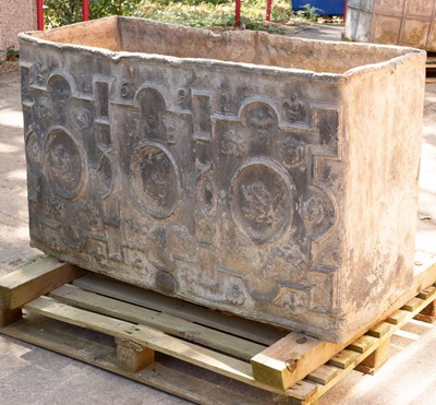 Lot 1100 - A William and Mary rectangular lead cistern,...