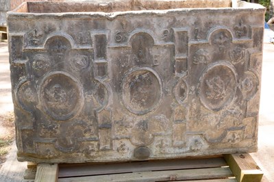 Lot 1100 - A William and Mary rectangular lead cistern,...