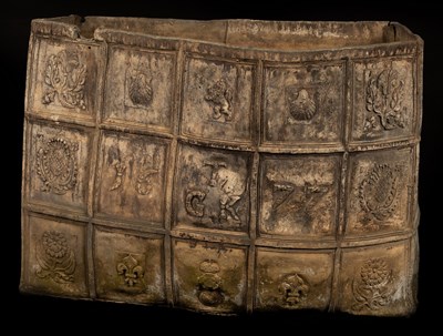 Lot 1101 - A Charles II rectangular lead cistern, dated...
