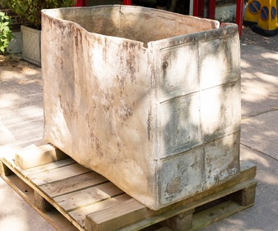 Lot 1101 - A Charles II rectangular lead cistern, dated...