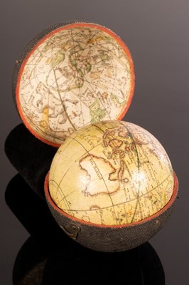 Lot 1394 - A George Adams 3-inch English pocket globe,...