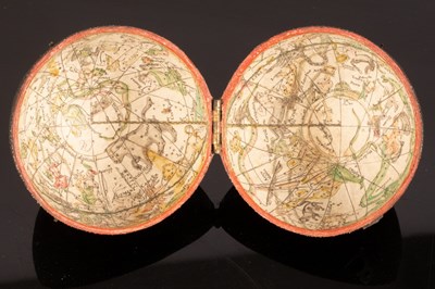 Lot 1394 - A George Adams 3-inch English pocket globe,...