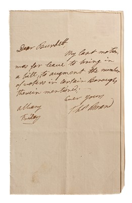 Lot 811 - The Correspondence of John Cartwright (1740-1824, Political Reformer)